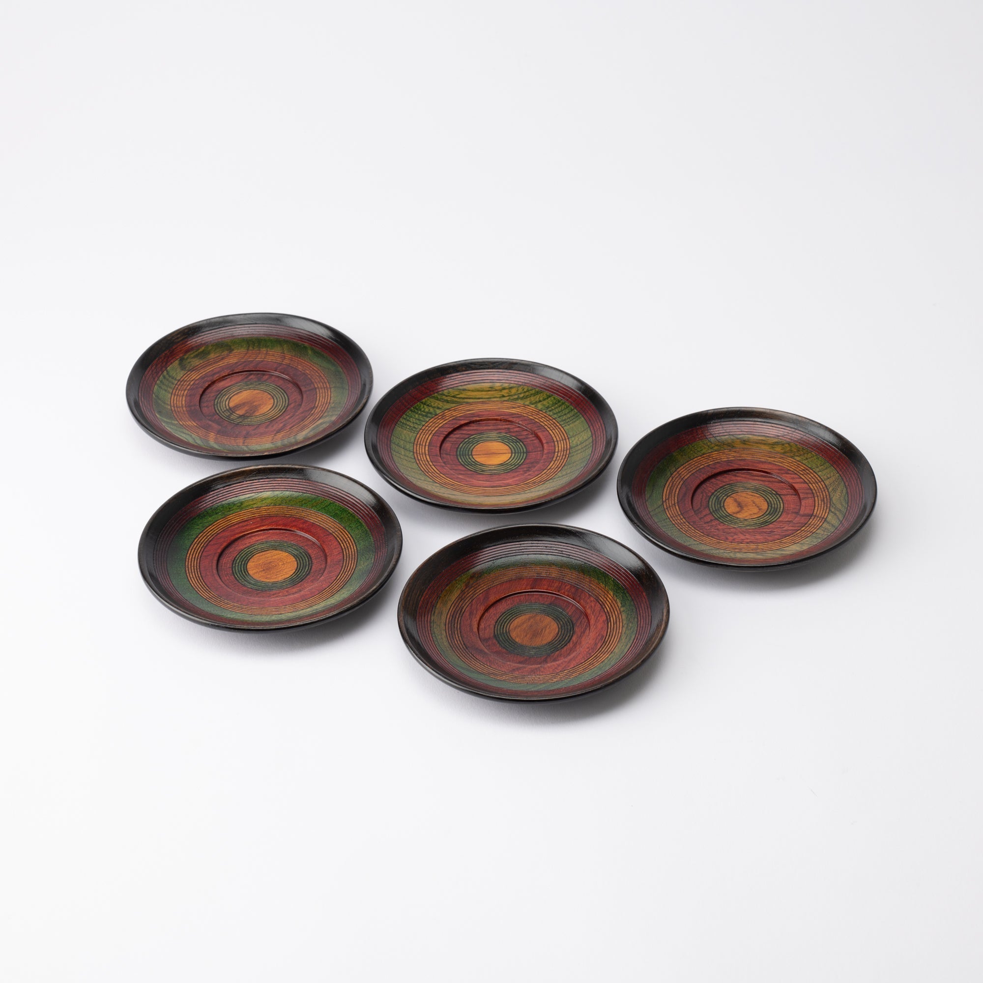 Spinning Top Wipe - lacquer Yamanaka Lacquerware Coaster Set - MUSUBI KILN - Quality Japanese Tableware and Gift