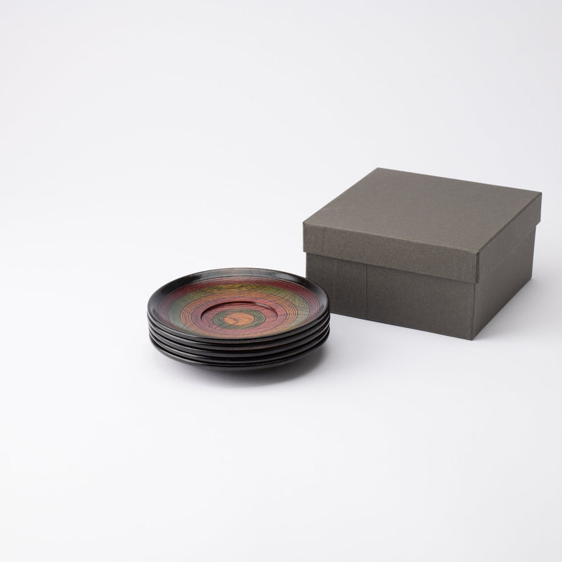 Spinning Top Wipe - lacquer Yamanaka Lacquerware Coaster Set - MUSUBI KILN - Quality Japanese Tableware and Gift