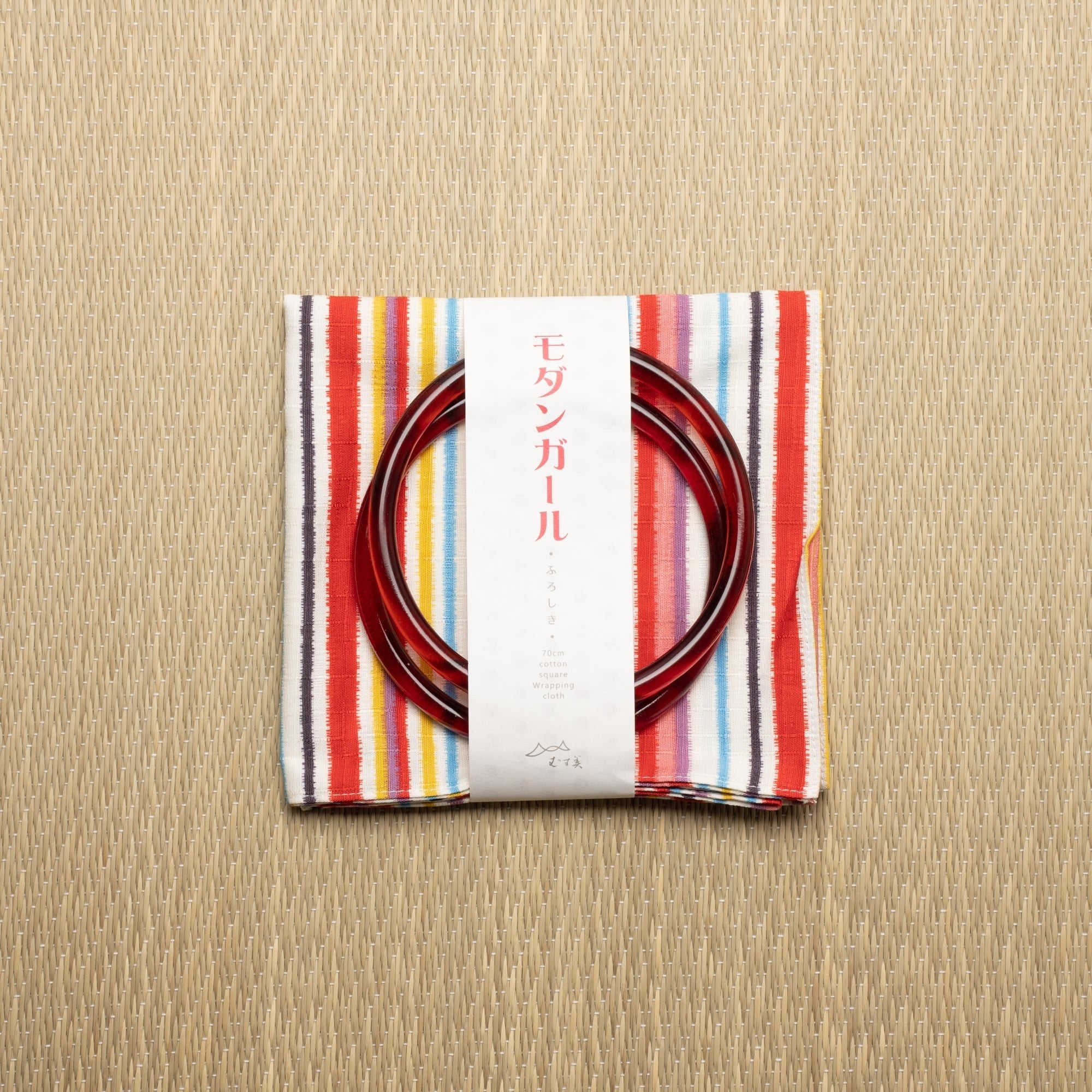 Stripe Furoshiki Wrapping Cloth Strawberry Bag 27in　 - MUSUBI KILN - Quality Japanese Tableware and Gift