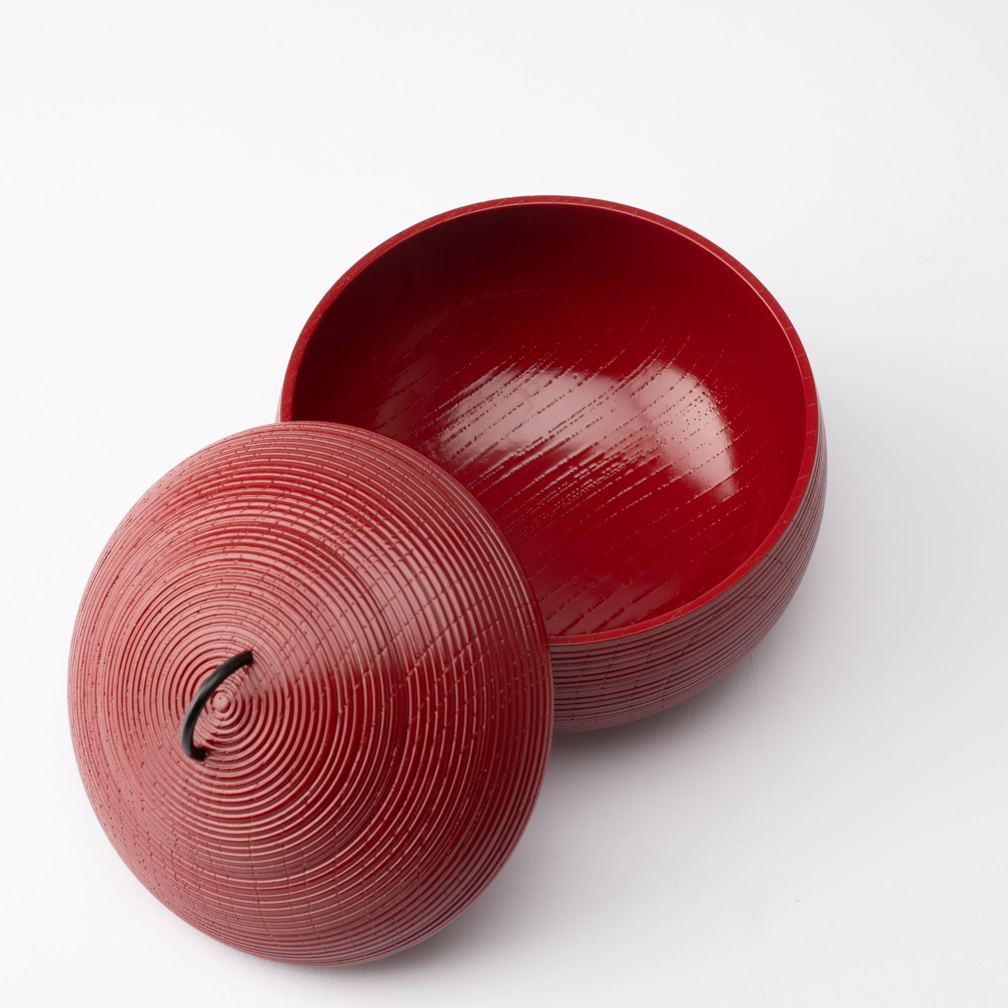 Suji - biki Zelkova Yamanaka Lacquerware Candy Box - MUSUBI KILN - Quality Japanese Tableware and Gift