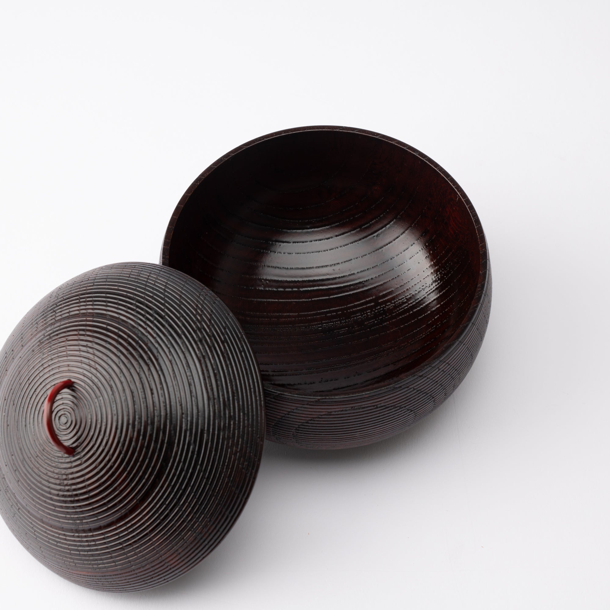 Suji - biki Zelkova Yamanaka Lacquerware Candy Box - MUSUBI KILN - Quality Japanese Tableware and Gift