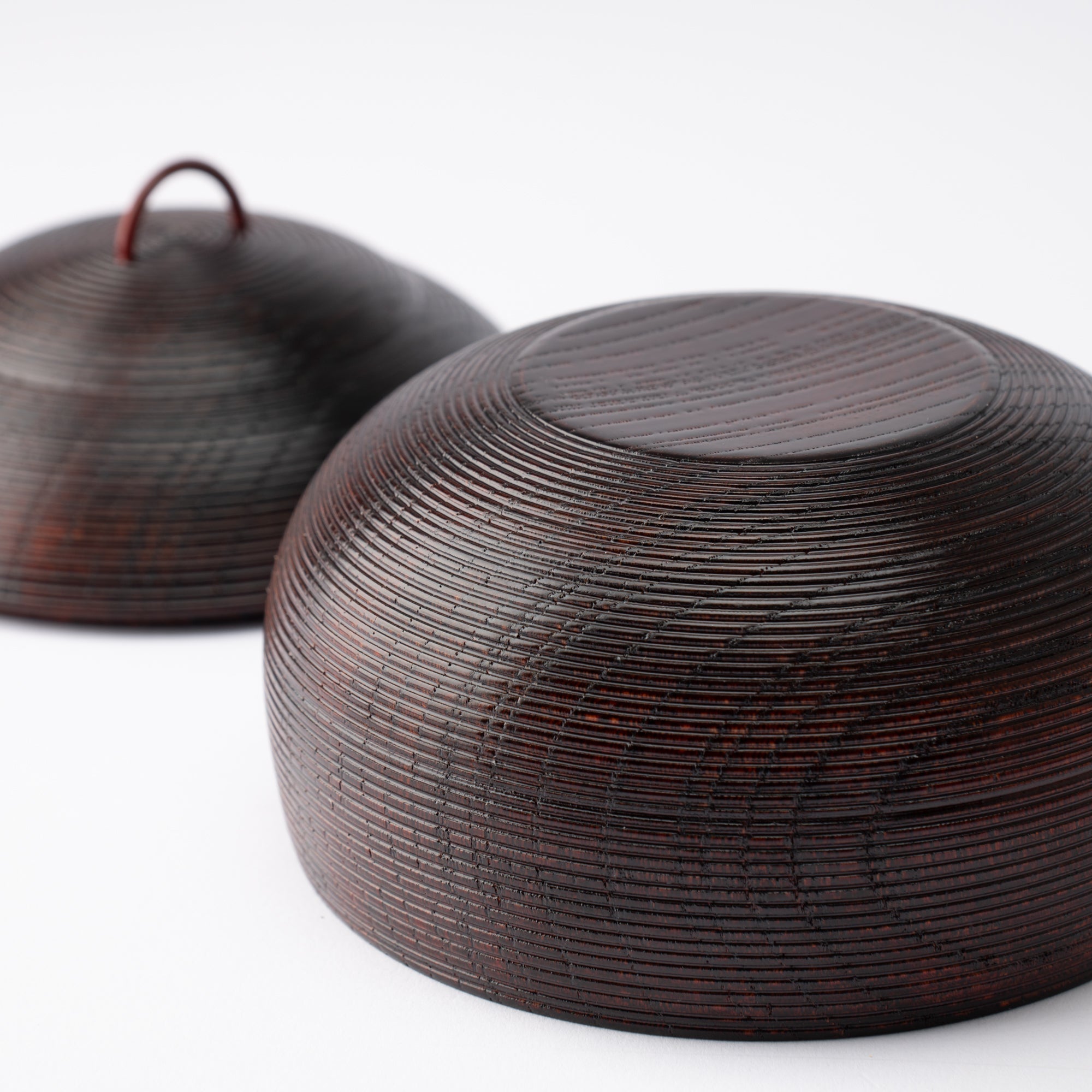 Suji - biki Zelkova Yamanaka Lacquerware Candy Box - MUSUBI KILN - Quality Japanese Tableware and Gift