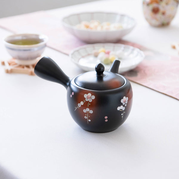 Syunju Weeping Sakura Tokoname Japanese Teapot 12.8oz(380ml) - Sasame and Ceramesh - MUSUBI KILN - Quality Japanese Tableware and Gift