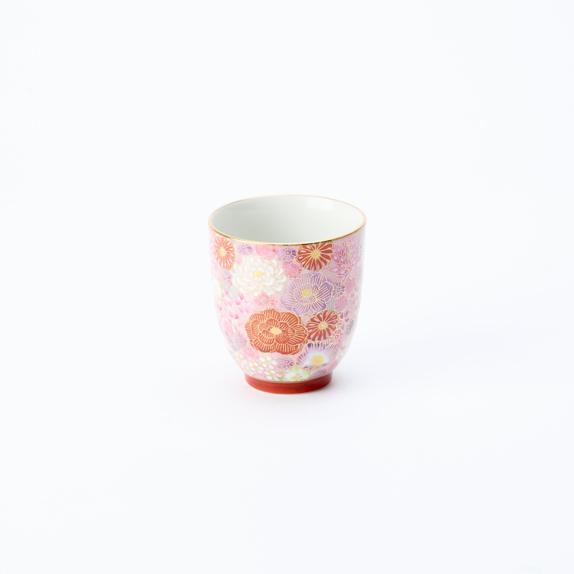 Taishi Kiln Hanazume Kutani Yunomi Japanese Teacup - MUSUBI KILN - Quality Japanese Tableware and Gift