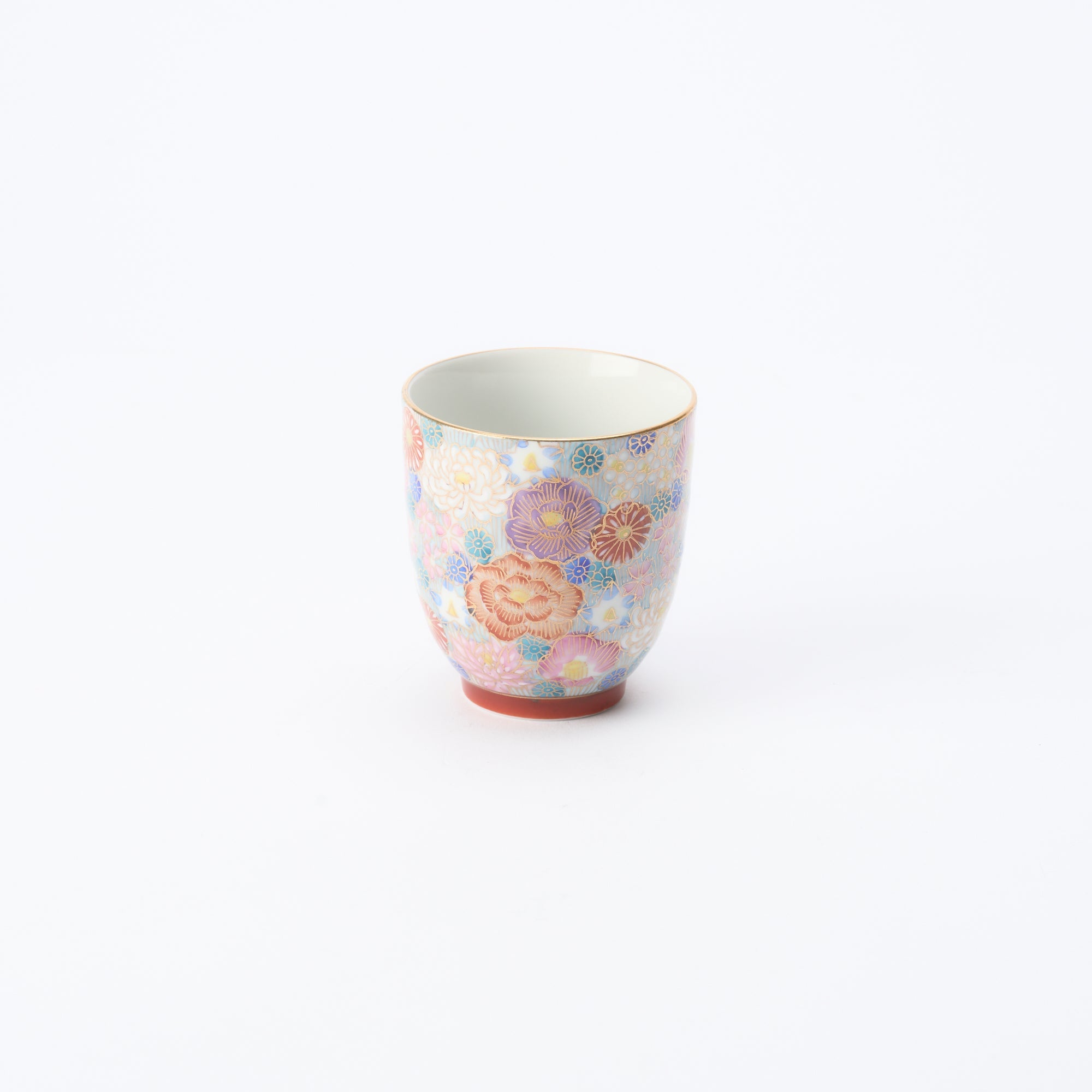 Taishi Kiln Hanazume Kutani Yunomi Japanese Teacup - MUSUBI KILN - Quality Japanese Tableware and Gift