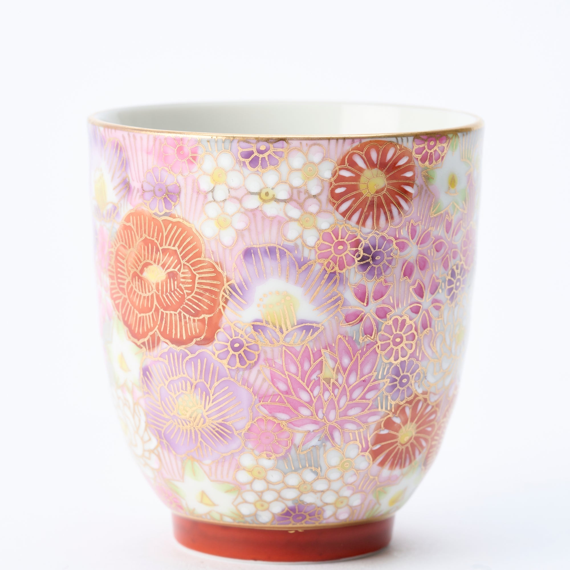 Taishi Kiln Hanazume Kutani Yunomi Japanese Teacup - MUSUBI KILN - Quality Japanese Tableware and Gift