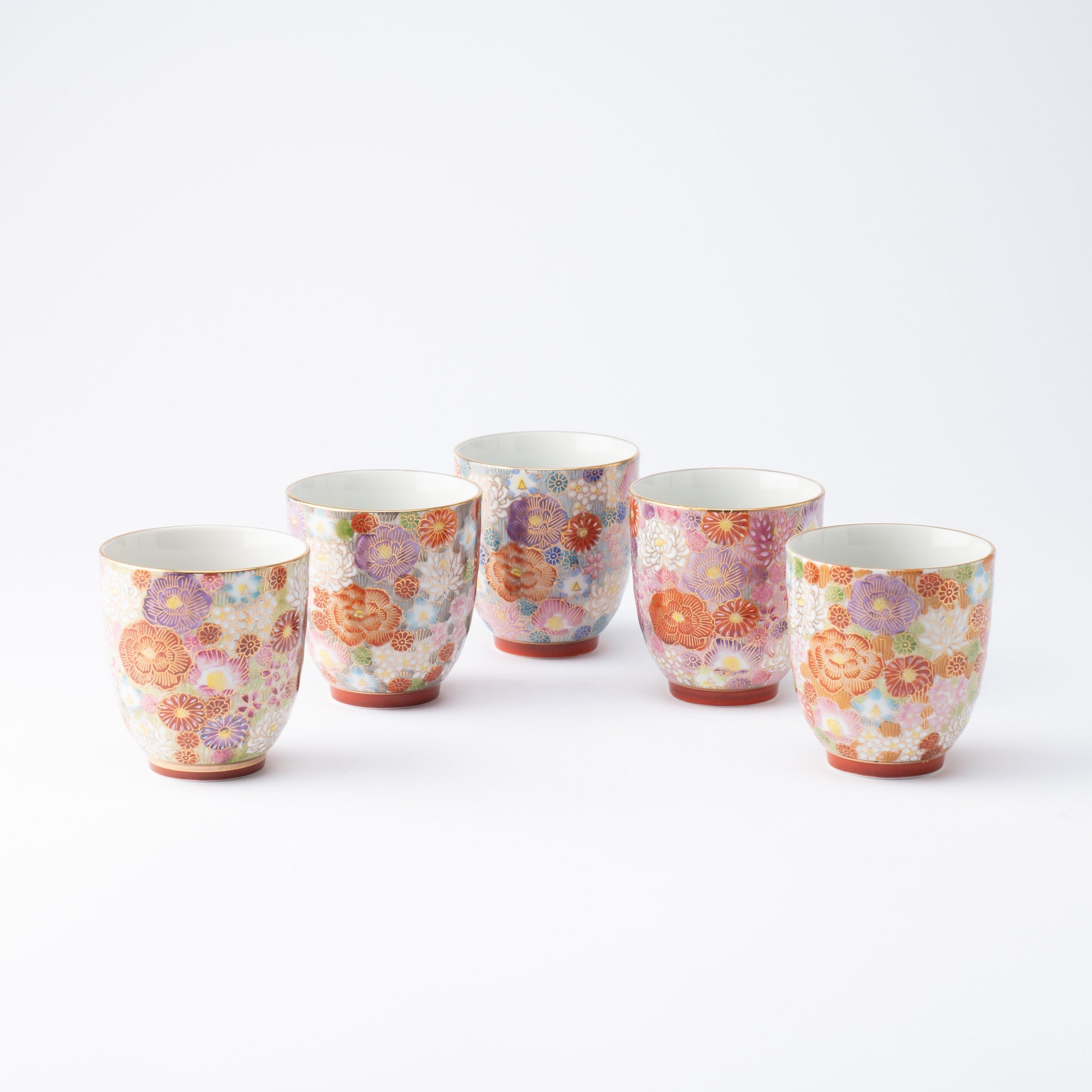 Taishi Kiln Hanazume Kutani Yunomi Japanese Teacup - MUSUBI KILN - Quality Japanese Tableware and Gift