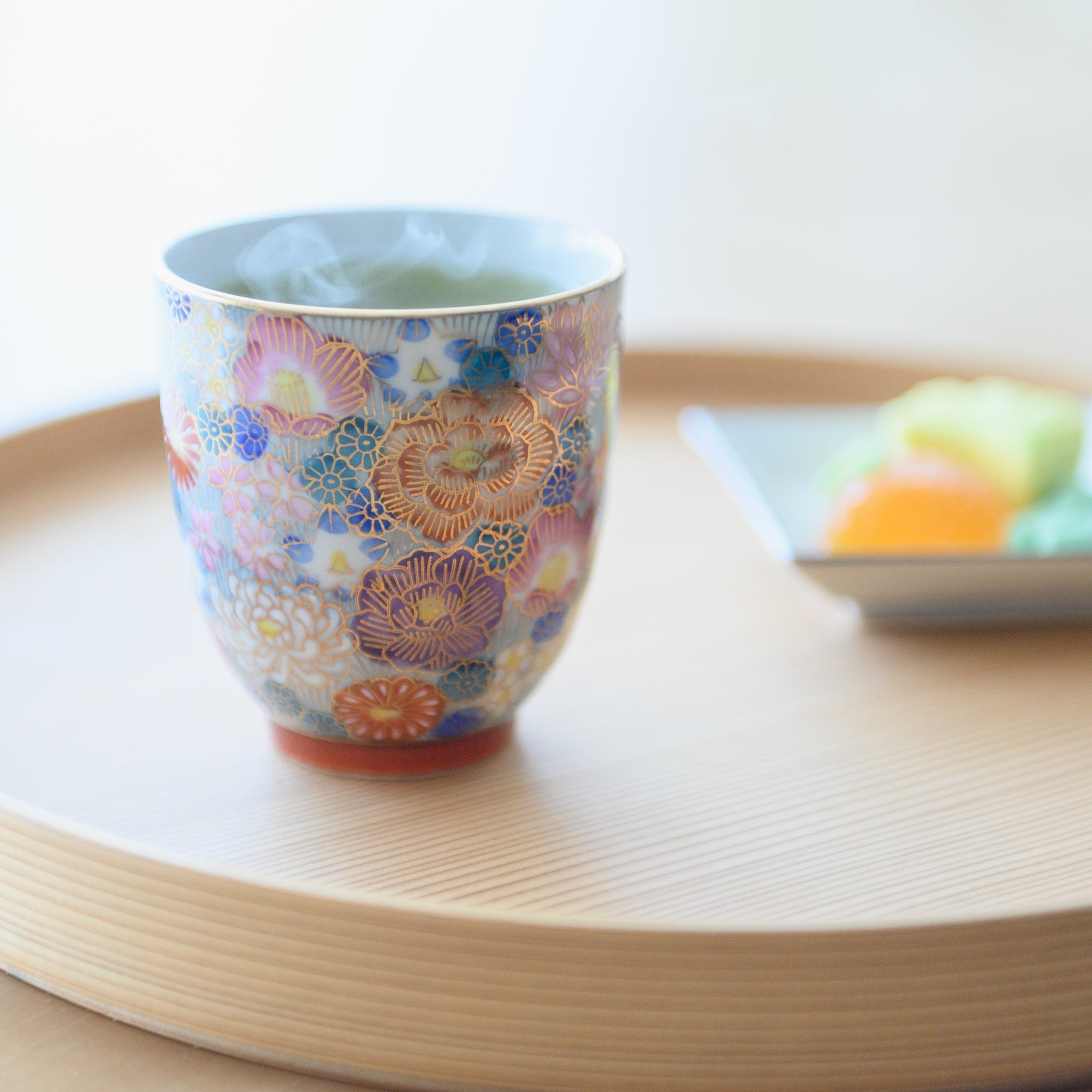 Taishi Kiln Hanazume Kutani Yunomi Japanese Teacup - MUSUBI KILN - Quality Japanese Tableware and Gift