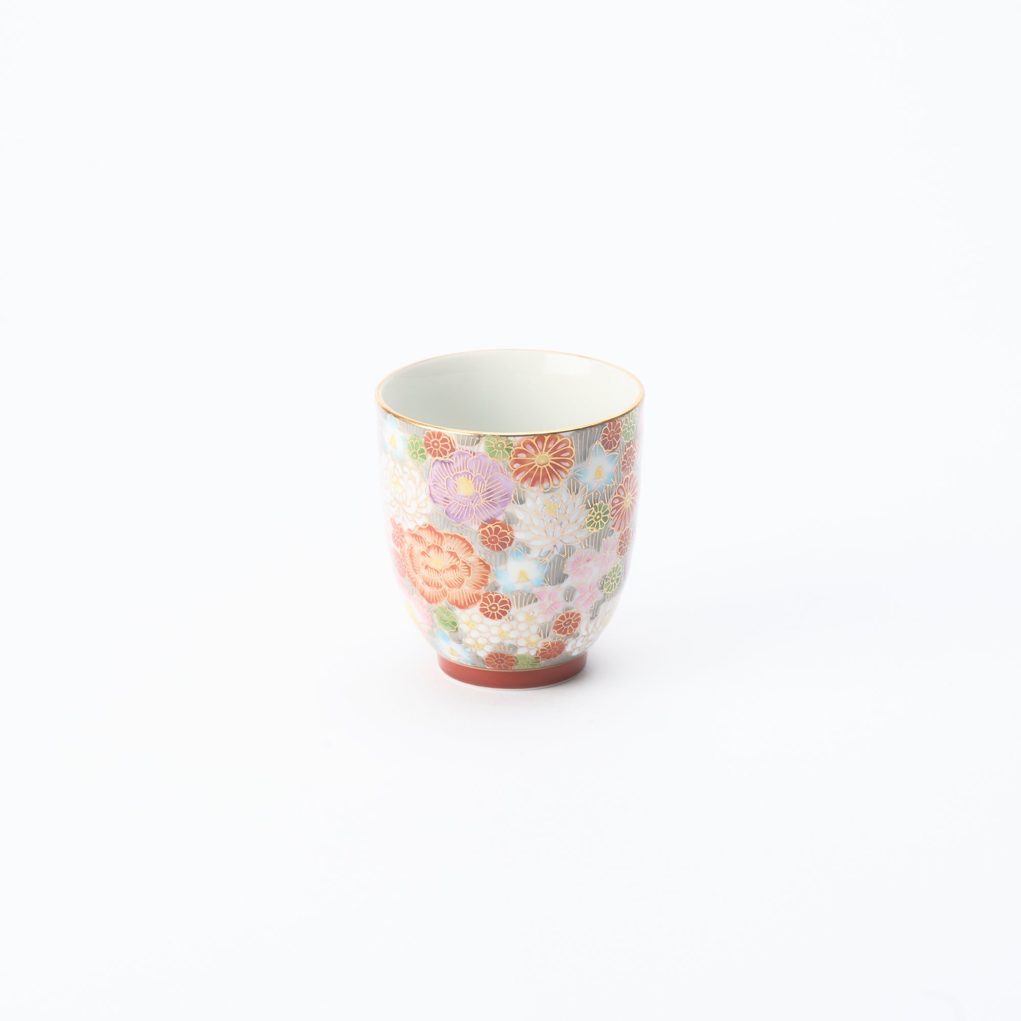 Taishi Kiln Hanazume Kutani Yunomi Japanese Teacup - MUSUBI KILN - Quality Japanese Tableware and Gift