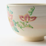 Tanaka Toubou Clematis Kyo Ware Matcha Bowl Chawan - MUSUBI KILN - Quality Japanese Tableware and Gift