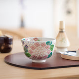 Tanaka Toubou Hydrangea Kyo Ware Matcha Bowl Chawan - MUSUBI KILN - Quality Japanese Tableware and Gift