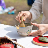 Tanaka Toubou Rabbit and Moon Kyo Ware Matcha Bowl Chawan - MUSUBI KILN - Quality Japanese Tableware and Gift