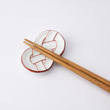 Tasei Kiln Awaji Knot Arita Chopstick Rest - MUSUBI KILN - Quality Japanese Tableware and Gift