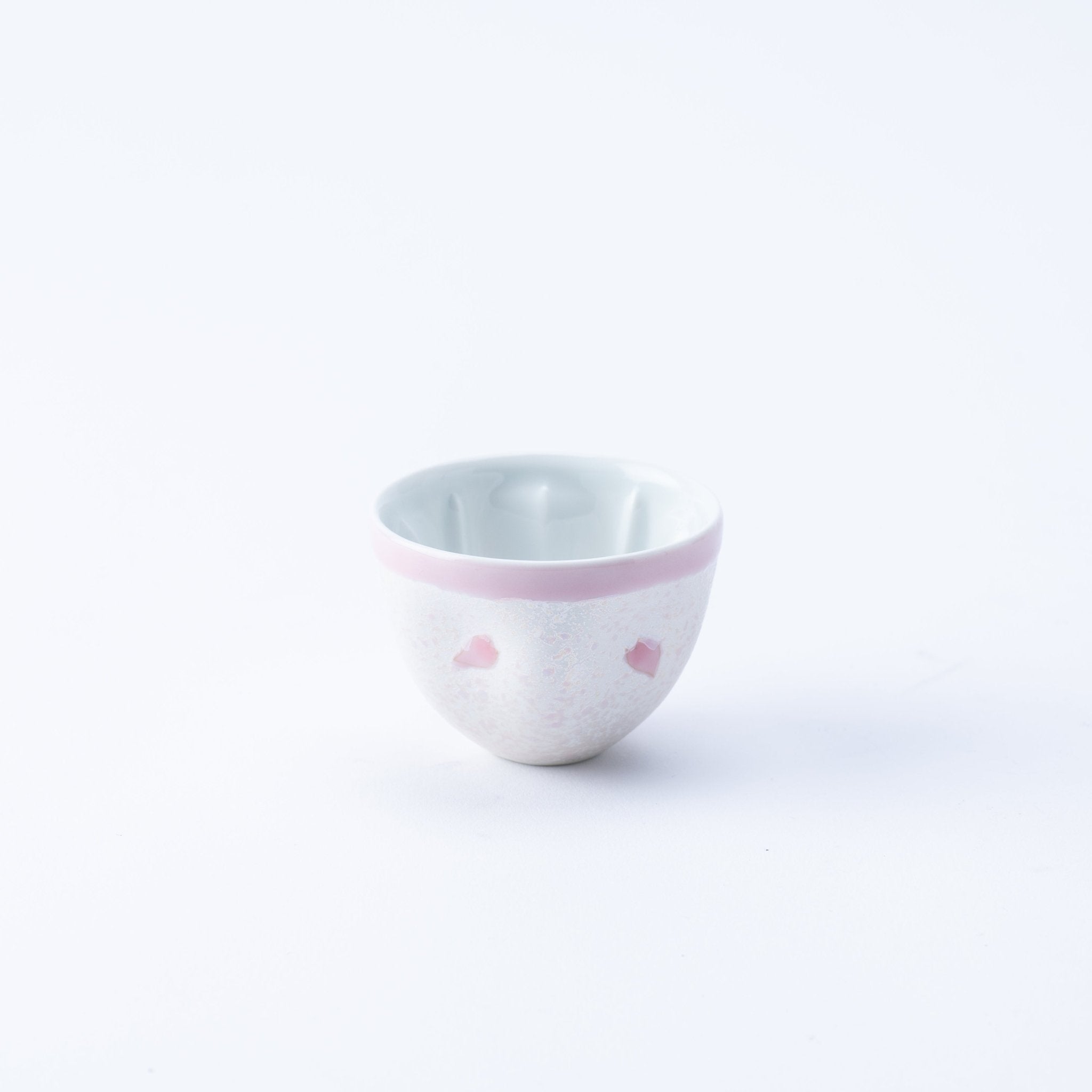 Tasei Kiln Lustrous Pink Sakura Arita Ware Guinomi Sake Cup - MUSUBI KILN - Quality Japanese Tableware and Gift