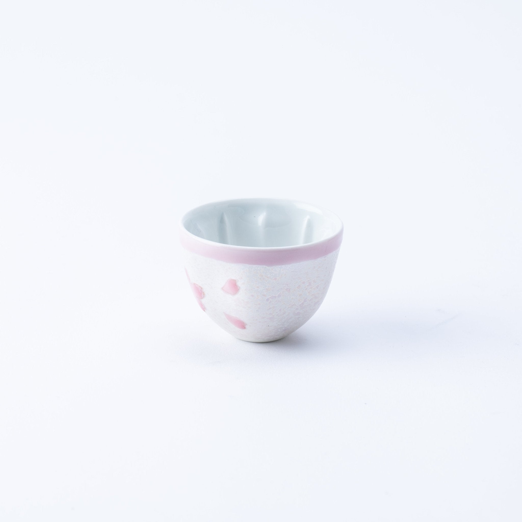 Tasei Kiln Lustrous Pink Sakura Arita Ware Guinomi Sake Cup - MUSUBI KILN - Quality Japanese Tableware and Gift