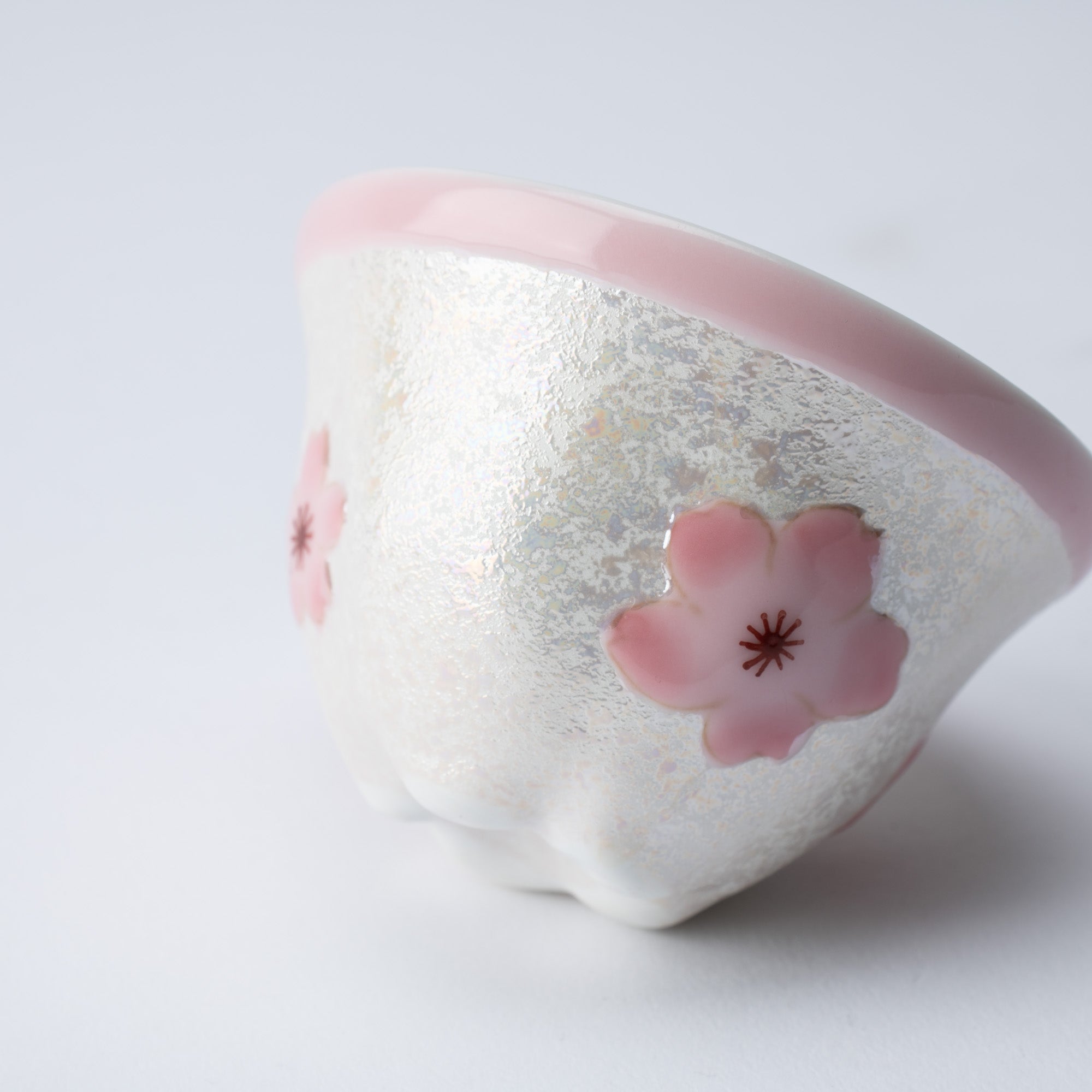 Tasei Kiln Lustrous Pink Sakura Arita Ware Japanese Teacup - MUSUBI KILN - Quality Japanese Tableware and Gift