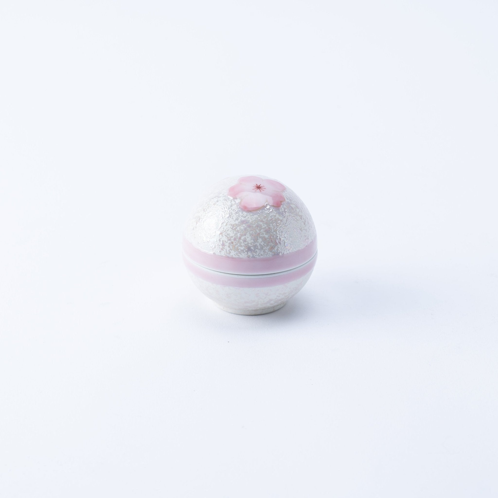 Tasei Kiln Lustrous Pink Sakura Arita Ware Small Candy Box with Lid - MUSUBI KILN - Quality Japanese Tableware and Gift