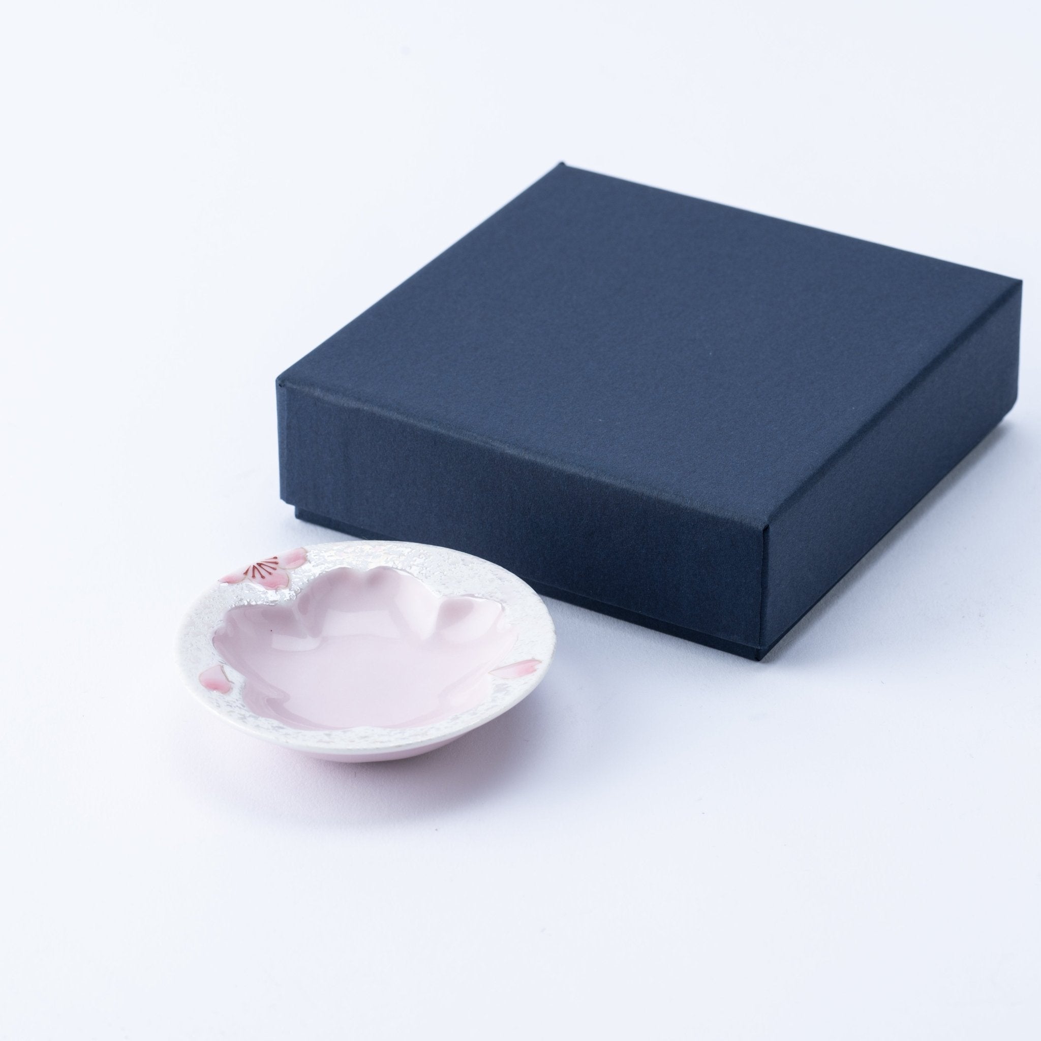 Tasei Kiln Lustrous Pink Sakura Arita Ware Small Sauce Plate - MUSUBI KILN - Quality Japanese Tableware and Gift