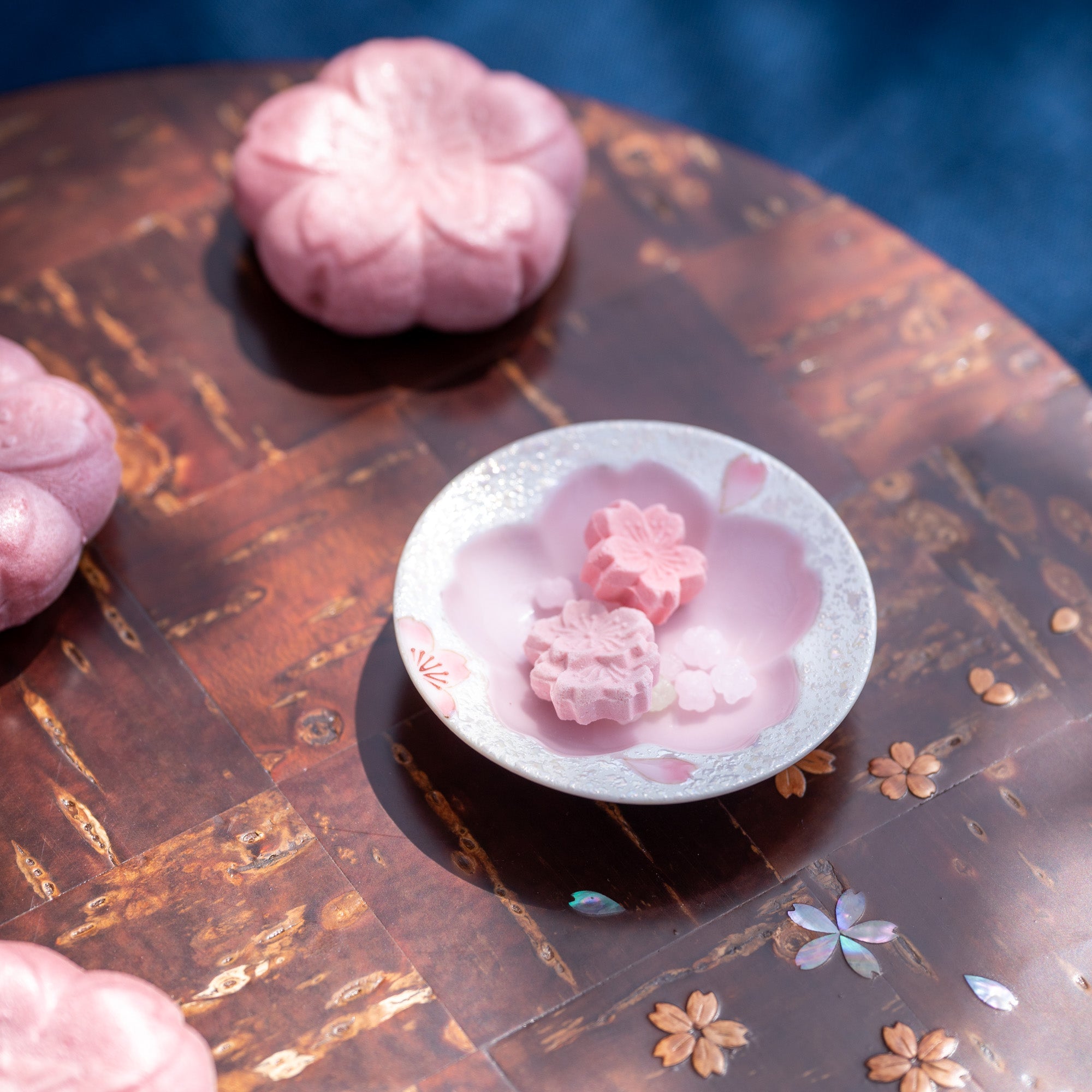 Tasei Kiln Lustrous Pink Sakura Arita Ware Small Sauce Plate - MUSUBI KILN - Quality Japanese Tableware and Gift