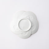 Tasei Kiln Plum Blossom Knot Arita Sauce Plate - MUSUBI KILN - Quality Japanese Tableware and Gift