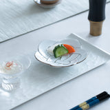 Tasei Kiln Plum Blossom Knot Arita Sauce Plate - MUSUBI KILN - Quality Japanese Tableware and Gift