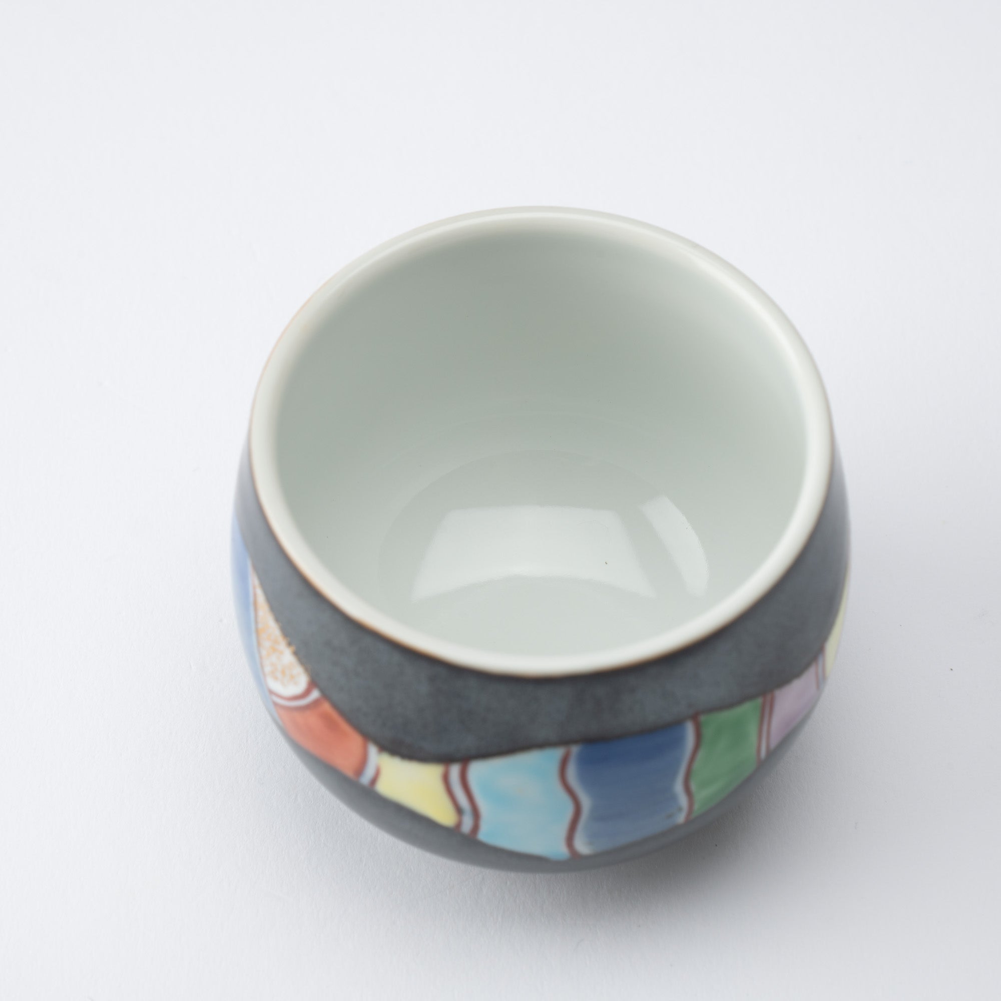 Tasei Kiln Tenmoku Color Stripe Arita Chawanmushi Bowl - MUSUBI KILN - Quality Japanese Tableware and Gift