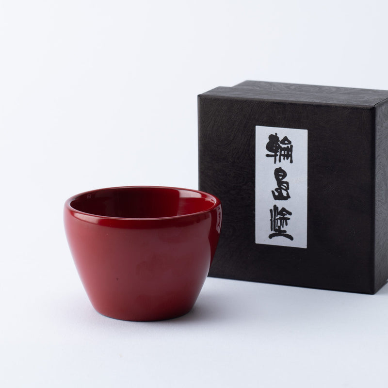 Taya Shikkiten Swimming Koi Fish Wajima Lacquerware Guinomi Sake Cup - MUSUBI KILN - Quality Japanese Tableware and Gift