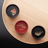 Taya Shikkiten Swimming Koi Fish Wajima Lacquerware Guinomi Sake Cup - MUSUBI KILN - Quality Japanese Tableware and Gift