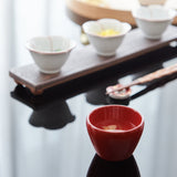 Taya Shikkiten Swimming Koi Fish Wajima Lacquerware Guinomi Sake Cup - MUSUBI KILN - Quality Japanese Tableware and Gift