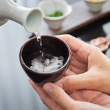 Taya Shikkiten Swimming Pufferfish Wajima Lacquerware Guinomi Sake Cup - MUSUBI KILN - Quality Japanese Tableware and Gift