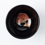 Taya Shikkiten Swimming Red Sea Bream Wajima Lacquerware Guinomi Sake Cup - MUSUBI KILN - Quality Japanese Tableware and Gift