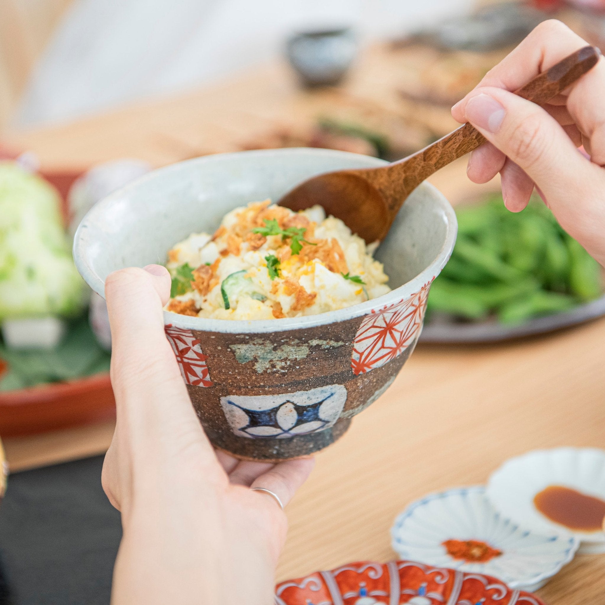 Tortoiseshell Pattern Yamanaka Lacquerware Ramen Spoon - MUSUBI KILN - Quality Japanese Tableware and Gift