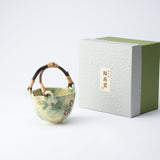 Tosen Kiln Camellia Kiyomizu Ware Katakuchi Sake Carafe - MUSUBI KILN - Quality Japanese Tableware and Gift