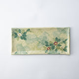 Tosen Kiln Camellia Kiyomizu Ware Rectangle Plate 10 in - MUSUBI KILN - Quality Japanese Tableware and Gift