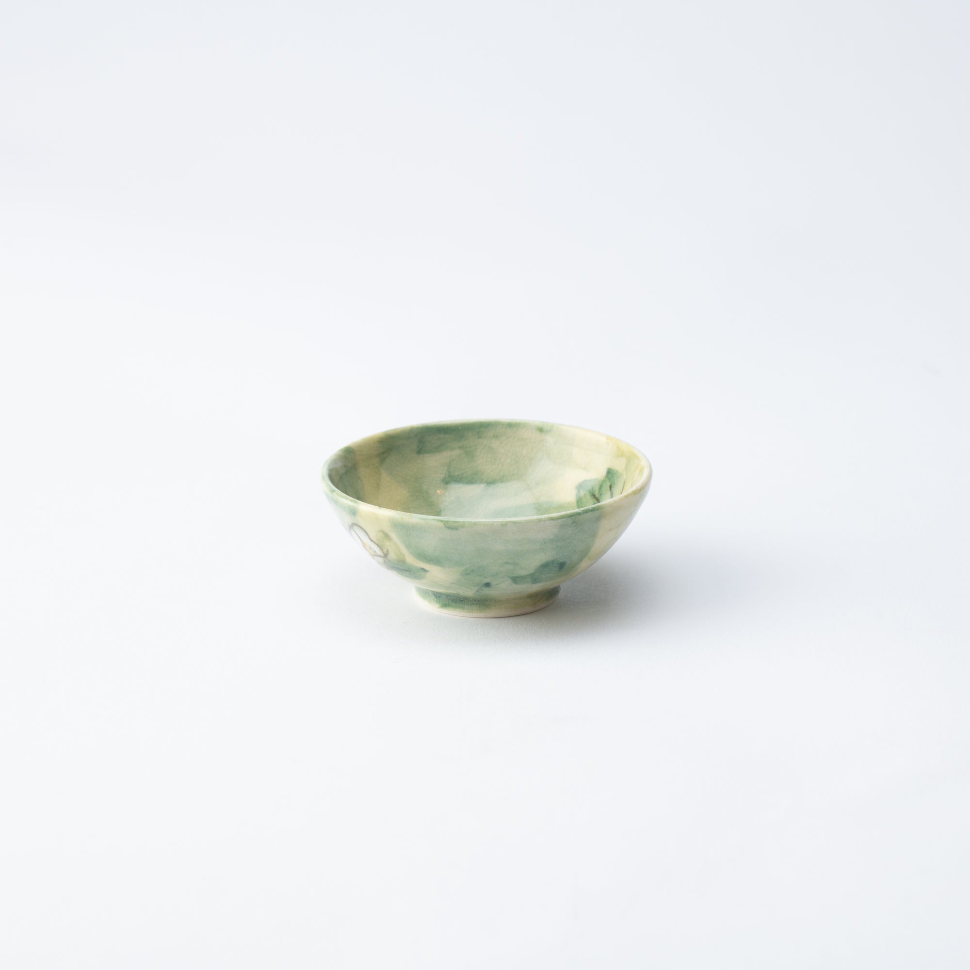 Tosen Kiln Camellia Kiyomizu Ware Sakazuki Sake Cup - MUSUBI KILN - Quality Japanese Tableware and Gift