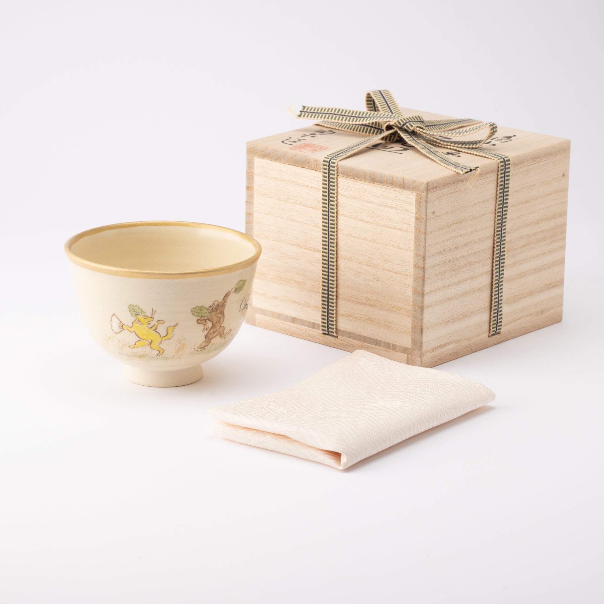 Tosen Kiln Kozan - ji Temple Choju Giga Kiyomizu Ware Matcha Bowl Chawan - MUSUBI KILN - Quality Japanese Tableware and Gift