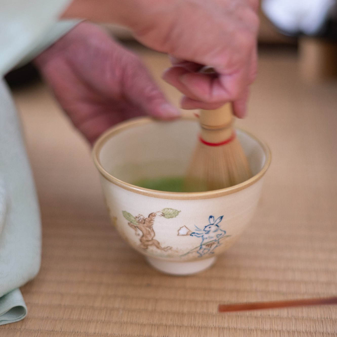 Tosen Kiln Kozan - ji Temple Choju Giga Kiyomizu Ware Matcha Bowl Chawan - MUSUBI KILN - Quality Japanese Tableware and Gift