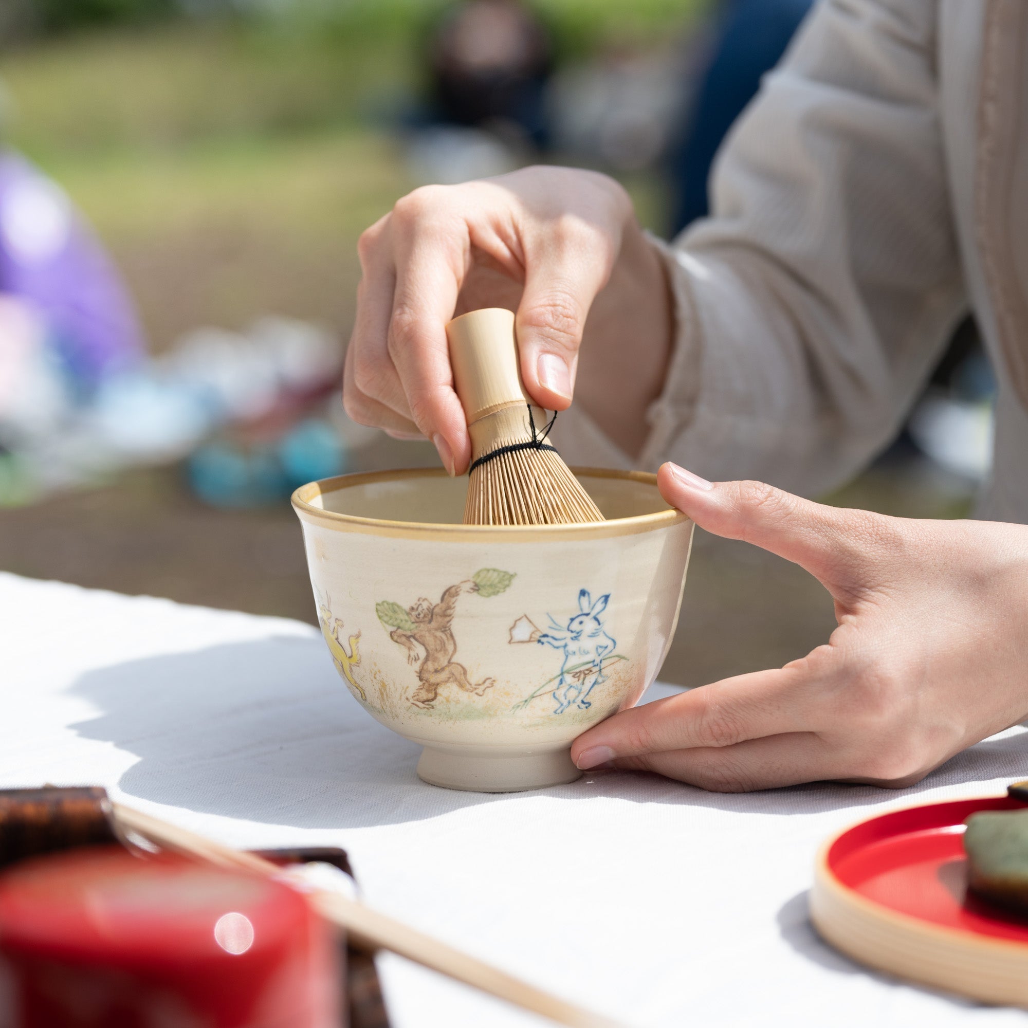 Tosen Kiln Kozan - ji Temple Choju Giga Kiyomizu Ware Matcha Bowl Chawan - MUSUBI KILN - Quality Japanese Tableware and Gift