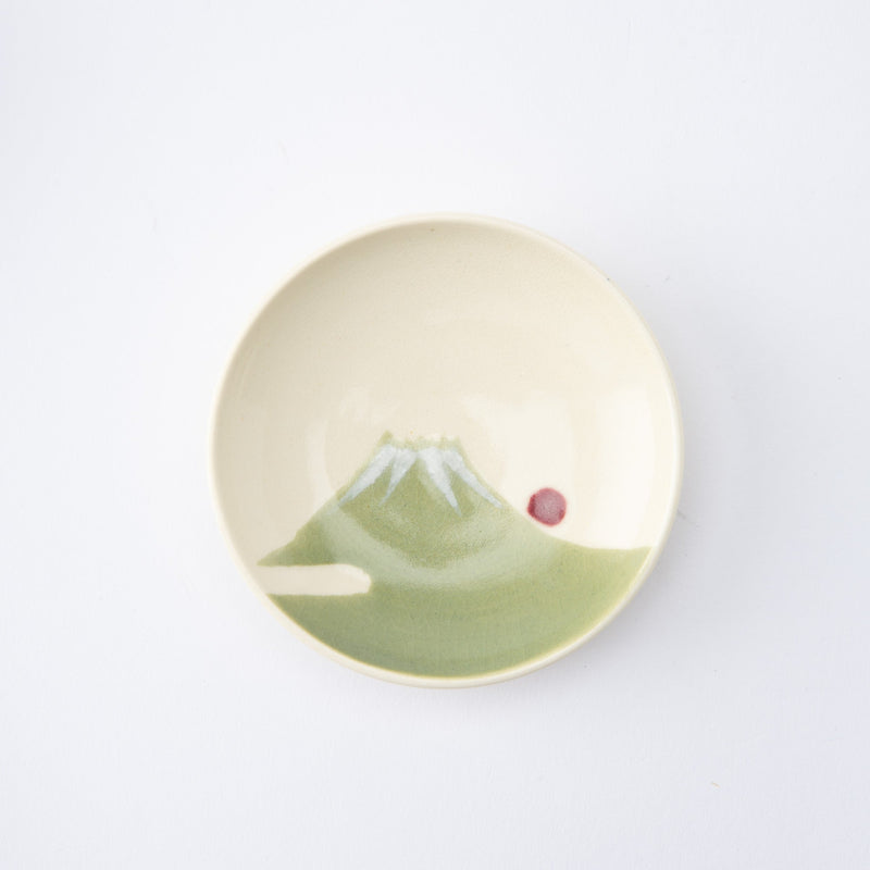 Tosen Kiln Mt. Fuji Kiyomizu Ware Sauce Plate Set - MUSUBI KILN - Quality Japanese Tableware and Gift