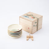 Tosen Kiln Mt. Fuji Kiyomizu Ware Sauce Plate Set - MUSUBI KILN - Quality Japanese Tableware and Gift