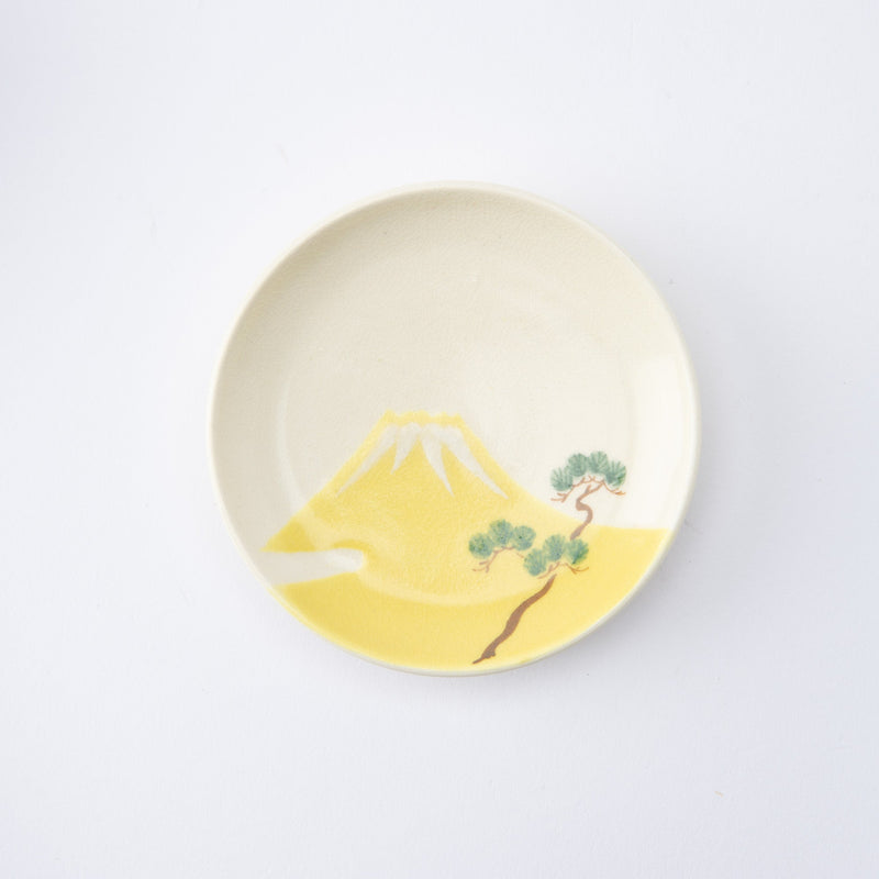 Tosen Kiln Mt. Fuji Kiyomizu Ware Sauce Plate Set - MUSUBI KILN - Quality Japanese Tableware and Gift