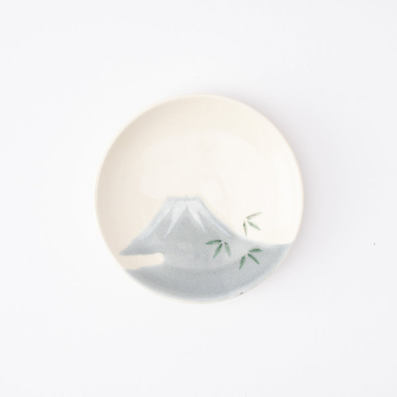 Tosen Kiln Mt. Fuji Kiyomizu Ware Sauce Plate Set - MUSUBI KILN - Quality Japanese Tableware and Gift