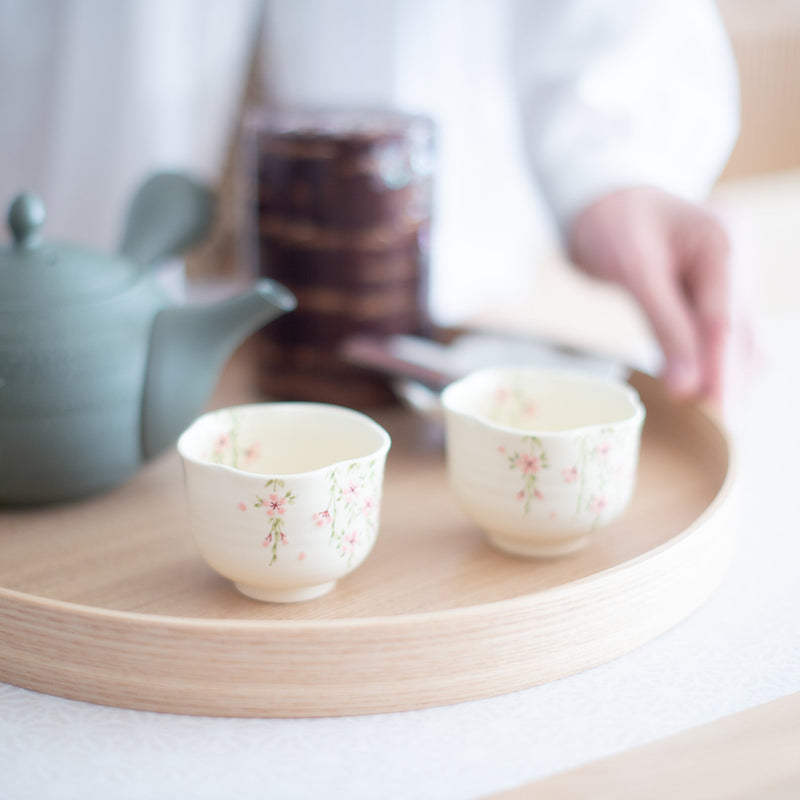 Tosen Kiln Sakura Kiyomizu Ware Japanese Tea Cup - MUSUBI KILN - Quality Japanese Tableware and Gift