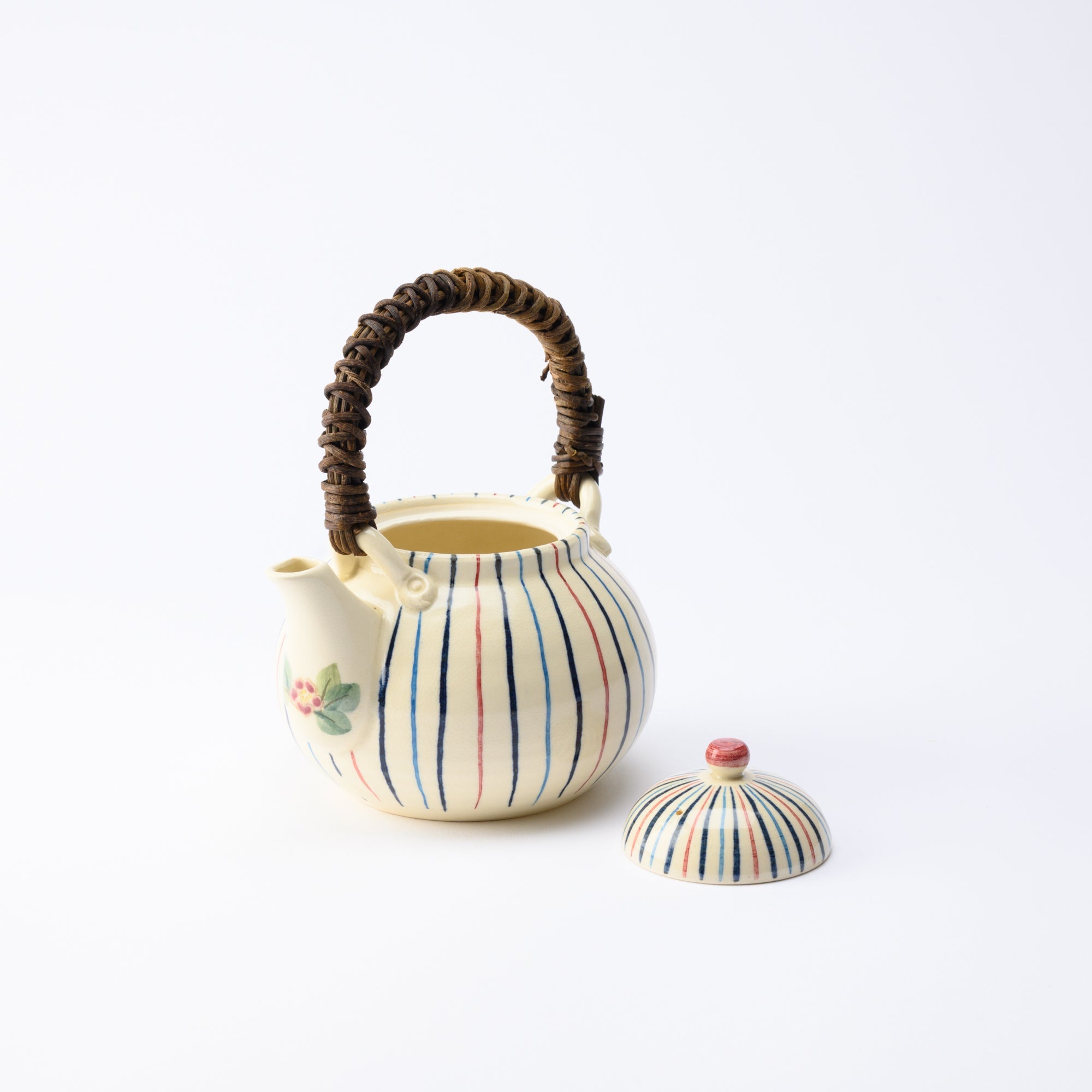 Tosen Kiln Tokusa Kiyomizu Ware Japanese Teapot 15.2 oz (450 ml) - MUSUBI KILN - Quality Japanese Tableware and Gift