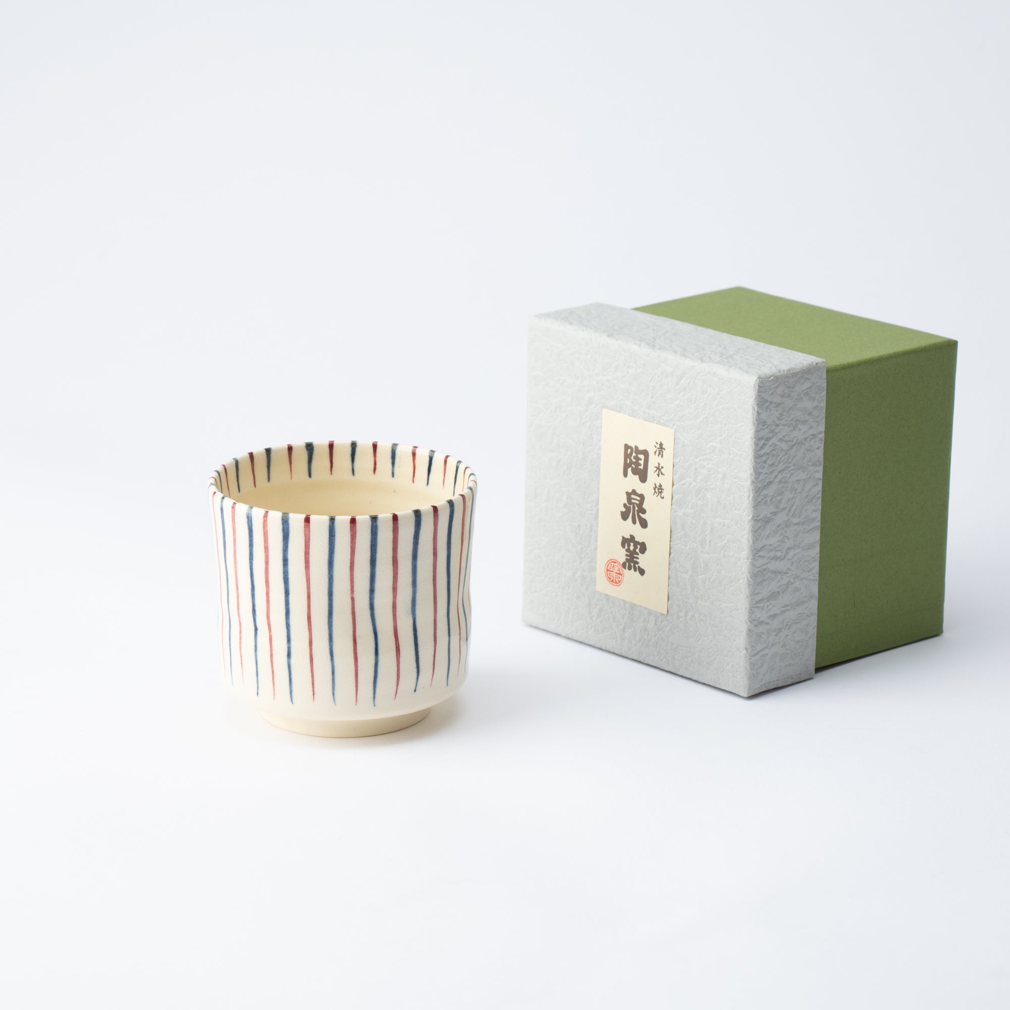 Tosen Kiln Tokusa Kiyomizu Ware Yunomi Japanese Teacup - MUSUBI KILN - Quality Japanese Tableware and Gift