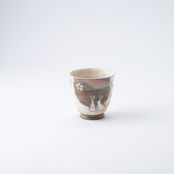 Tougen Kiln Rabbit Hasami Yunomi Japanese Teacup - MUSUBI KILN - Quality Japanese Tableware and Gift