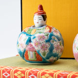 Toukou Kiln Sakura Kutani Hina Dolls with Mini Tatami Mat - MUSUBI KILN - Quality Japanese Tableware and Gift