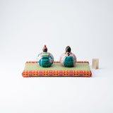 Toukou Kiln Sakura Kutani Hina Dolls with Mini Tatami Mat - MUSUBI KILN - Quality Japanese Tableware and Gift