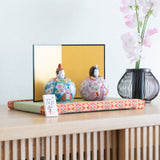 Toukou Kiln Sakura Kutani Hina Dolls with Mini Tatami Mat - MUSUBI KILN - Quality Japanese Tableware and Gift