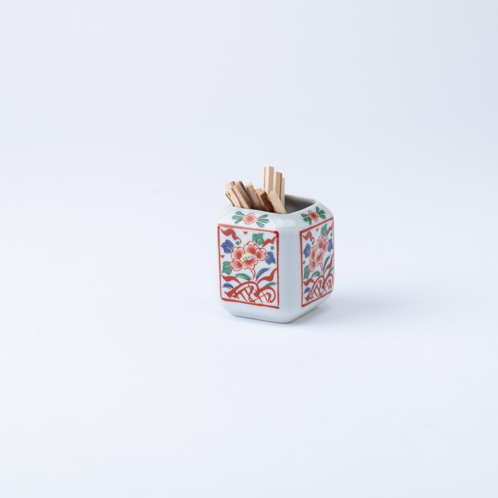 Touzan Kiln Nishiki Banreki Arita Ware Toothpick Holder - MUSUBI KILN - Quality Japanese Tableware and Gift